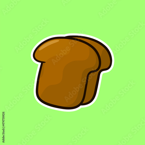 Vector breakfast. Delicious crunchy toast. Fast food