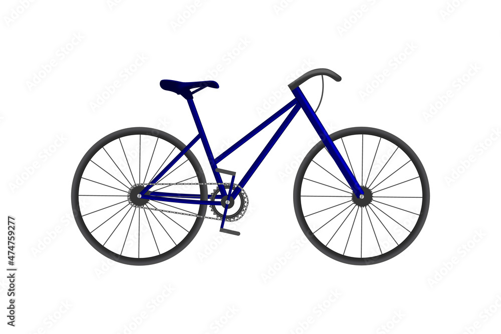 fixed gear bike isolated on white background