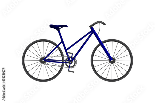 fixed gear bike isolated on white background