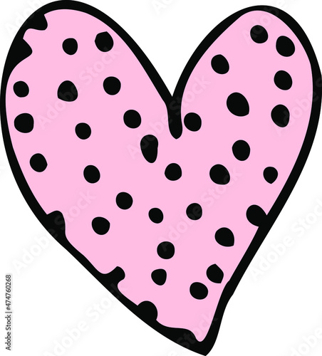 heart contour hand drawing with a brush background. Love pattern, postcard, heart abstract background. vector of hearts with Valentine's Day 14 February. Background for invitations and scrapbookin photo