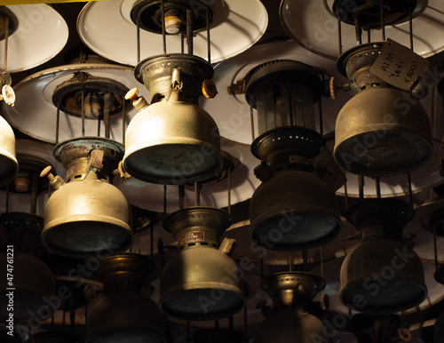 lamp on an old with charm and classic