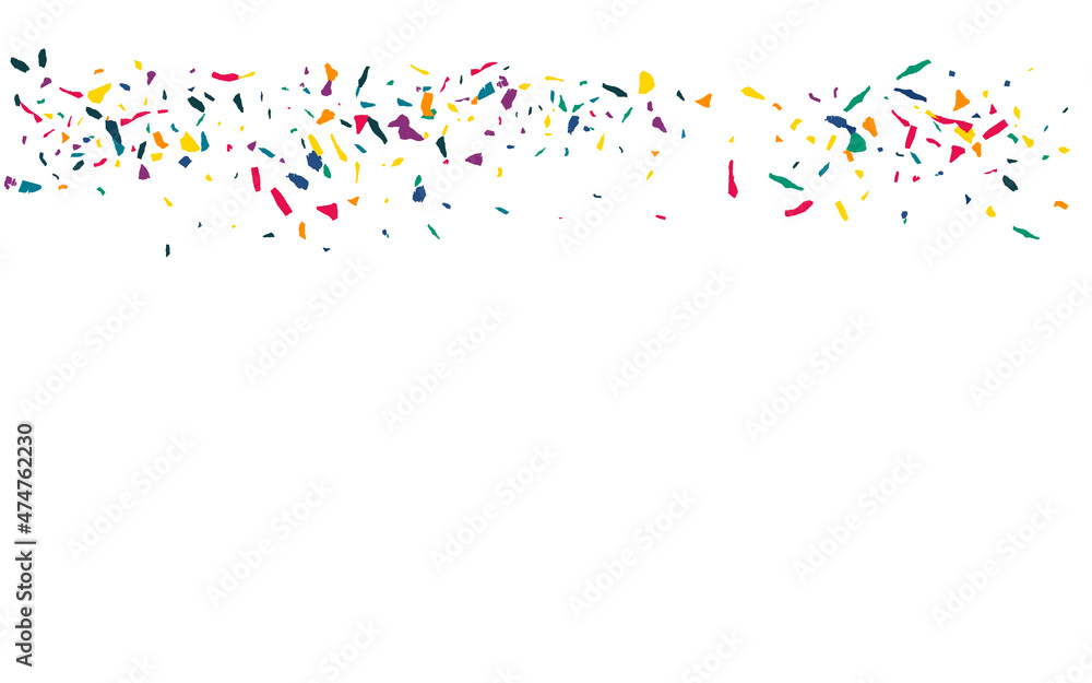 Fototapeta premium Color Particles Vector White Background. Fun