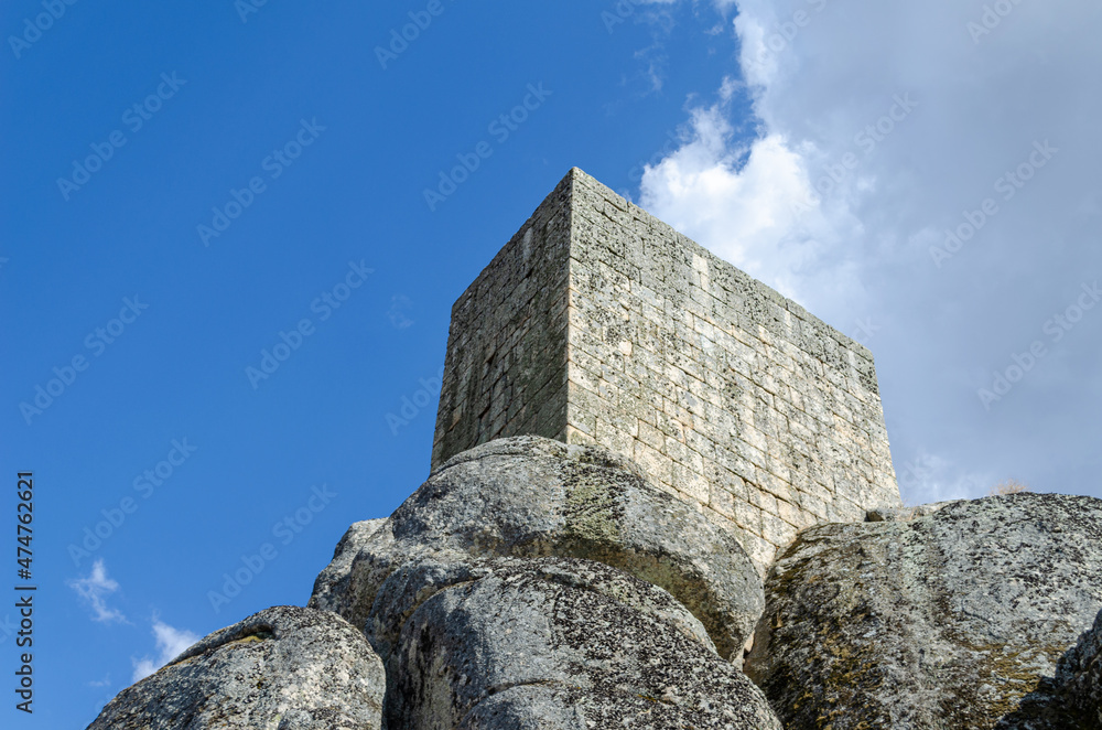 Tower of the castle in the medieval castle of Pombal, Portugal. Tower of the castle in the medieval castle of Pombal, Portugal.