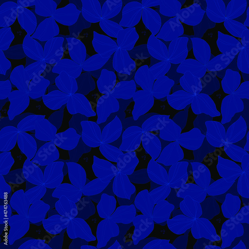vector seamless pattern with leaves. Botanical illustration for wallpaper, textile, fabric, clothing, paper, postcards