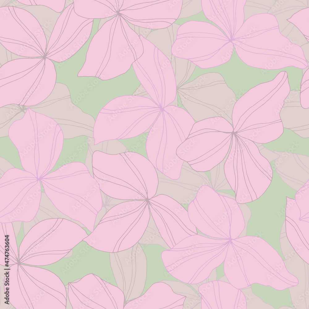 vector seamless pattern with leaves. Botanical illustration for wallpaper, textile, fabric, clothing, paper, postcards vector seamless pattern with leaves. Botanical illustration for wallpaper, textile, fabric, clothing, paper, postcards