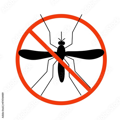 Be careful, mosquitoes with a warning, a forbidden sign. Ideal for informational and institutional sanitation and related care. A sign of danger. Malaria.
