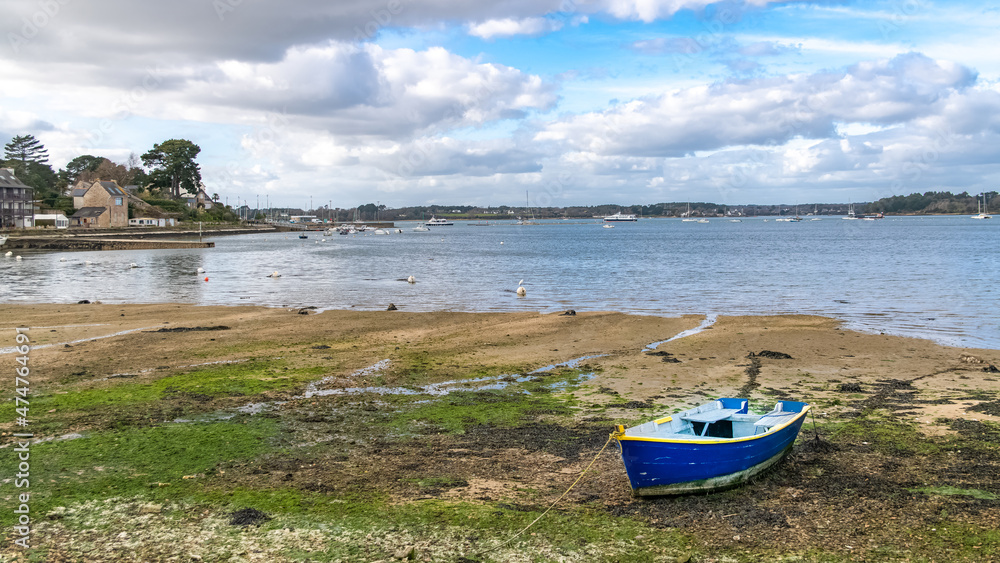 Brittany, Ile aux Moines island, the harbor Brittany, Ile aux Moines island, the harbor