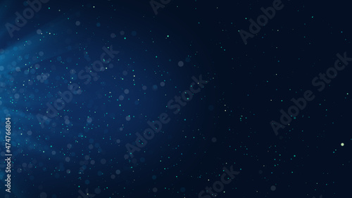 Particles awards dust gradient abstract background. Futuristic glittering in space. 