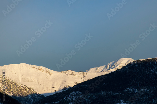 Montañas nevadas en la Valh d'Aran
