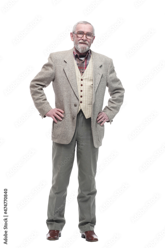 in full growth. portrait of a confident elderly businessman. in full growth. portrait of a confident elderly businessman.