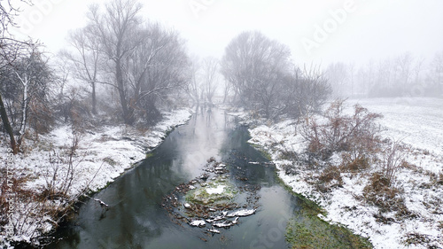 River in fog in winter © MLPhoto