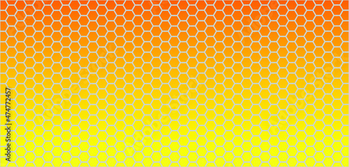 yellow Hexagon design. honeycomb texture for pattern and backdrop background