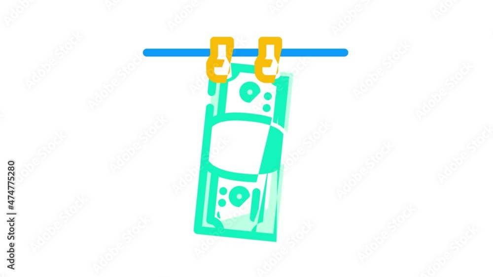money laundered animated color icon money laundered sign. isolated on white background money laundered animated color icon money laundered sign. isolated on white background