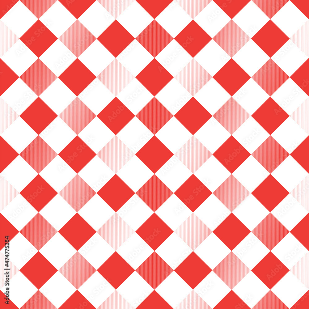 Vector illustration with bright vichy check pattern. Red and white texture for scarf, tablecloth, wrapping, etc. Vector illustration with bright vichy check pattern. Red and white texture for scarf, tablecloth, wrapping, etc.
