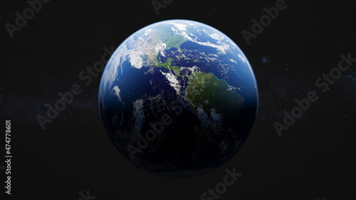 Planet Earth in space. High Resolution view. Elements of this image furnished by NASA