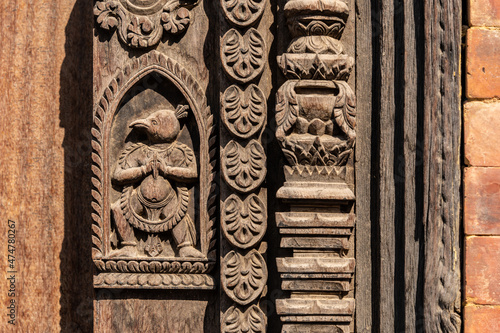 Ancient temple architecture of Nepal and culture in world heritage UNESCO site Bhaktapur Durbar Square, Katmandu