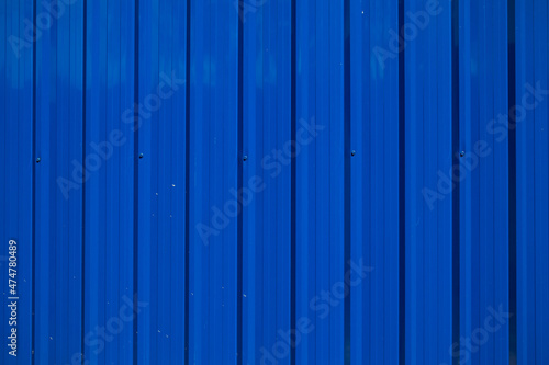 Pattern of Blue metal sheet roof texture blue metal sheet texture for backgrounds and product display with copy space