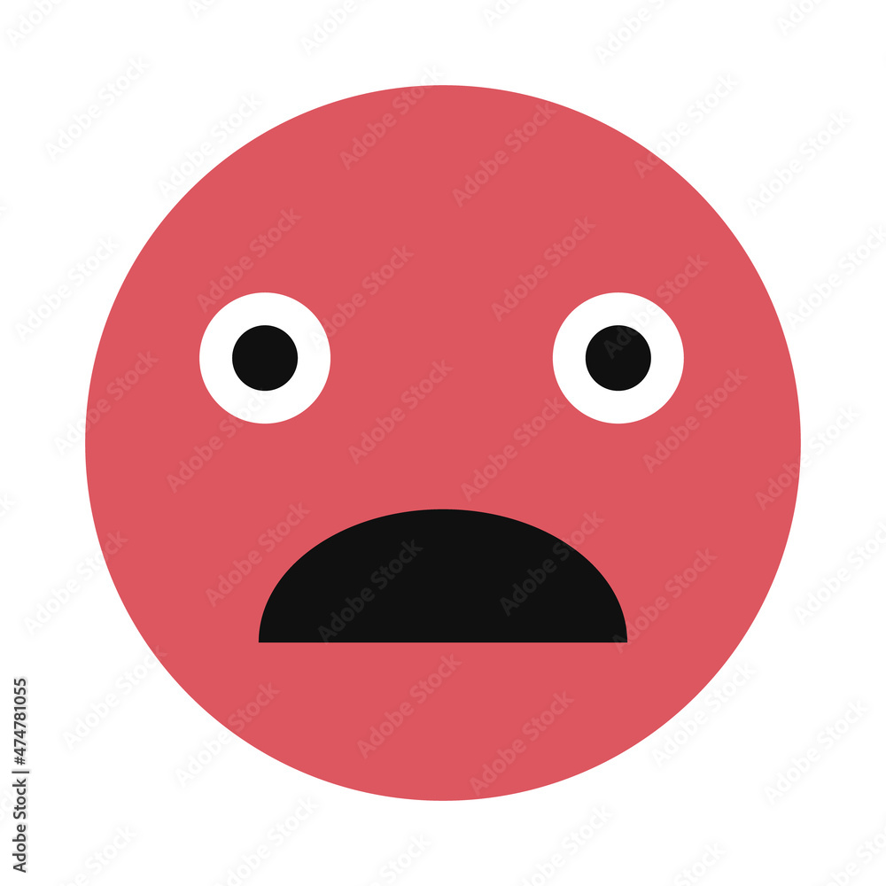 Red smiley sadness on a light background for chatting Red smiley sadness on a light background for chatting