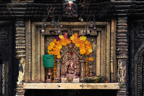 Ancient temple architecture of Nepal and culture in world heritage UNESCO site Bhaktapur Durbar Square, Katmandu