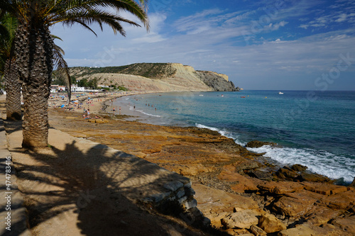 The Luz beach near Lagos in Algarve, Portugal.