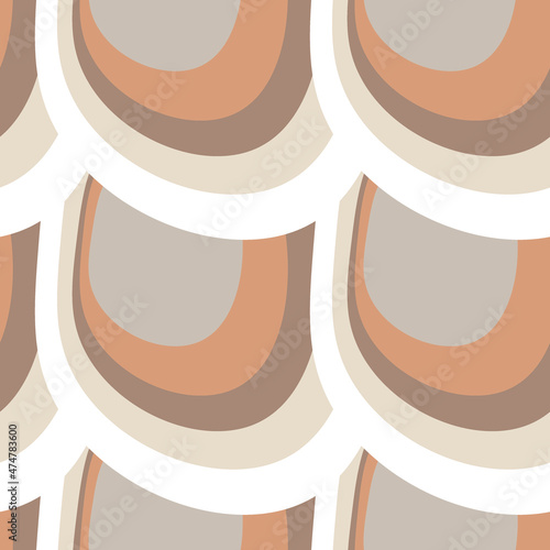 Illustration A seamless pattern on a square background - the scales of a fish, mermaid or dragon. Design element