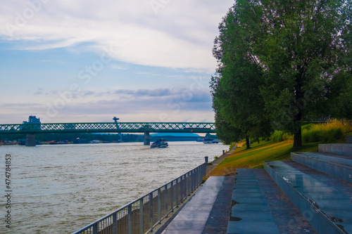 Canvas Print View of the Danube River in the city of Bratislava