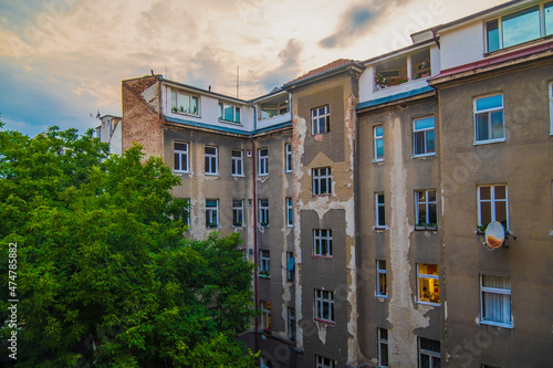 Photography Old apartment building in the city of Bratislava