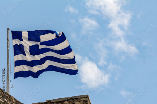 Greek national flag, Hellenic Republic, GR