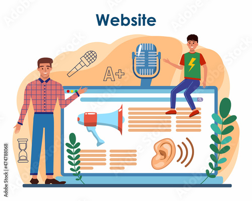 Rhetoric class online service or platform. Students training public