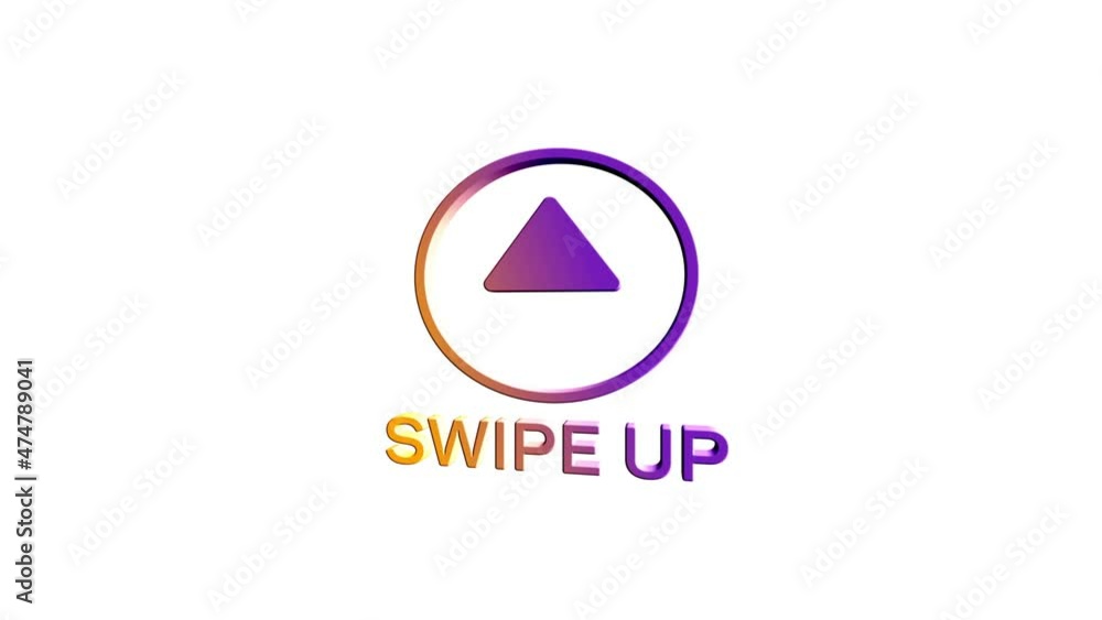 3d Swipe up, arrow up buttons colorful gradient. Application and social network icons, swipe up for advertising. Social media scroll arrows. 4K video animation with alpha channel 3d Swipe up, arrow up buttons colorful gradient. Application and social network icons, swipe up for advertising. Social media scroll arrows. 4K video animation with alpha channel
