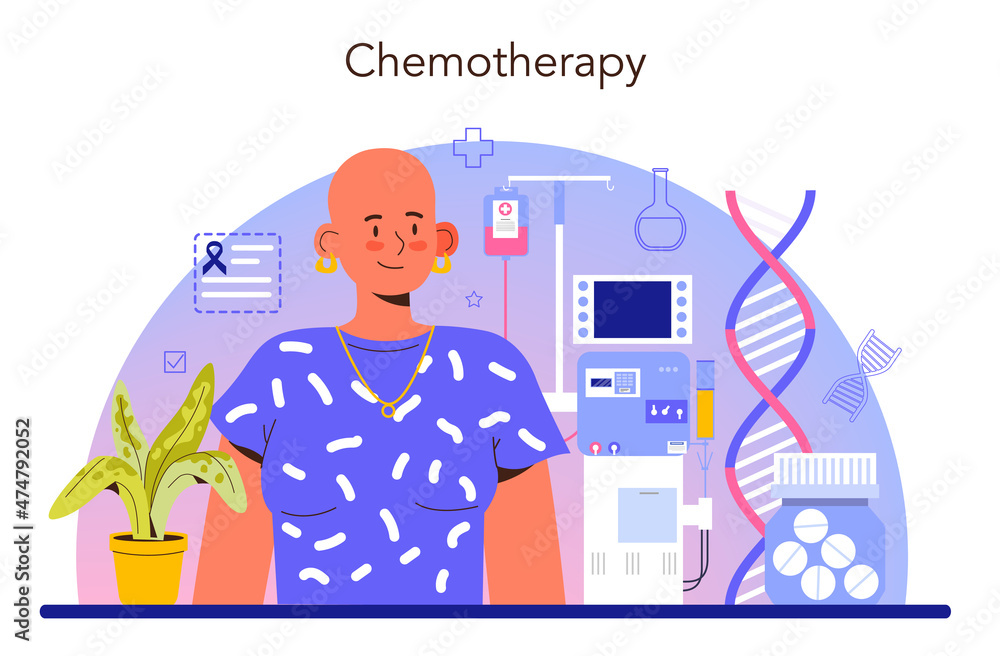 Naklejka premium Oncologist. Cancer disease diagnostic and treatment. Oncology
