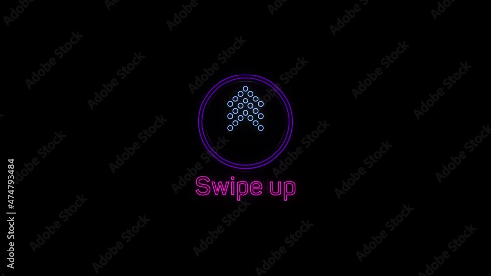 Swipe up neon icon. Scroll arrow up drag button up social media interface action icon. Motion graphic. Swipe up animation footage. Swipe up neon icon. Scroll arrow up drag button up social media interface action icon. Motion graphic. Swipe up animation footage.