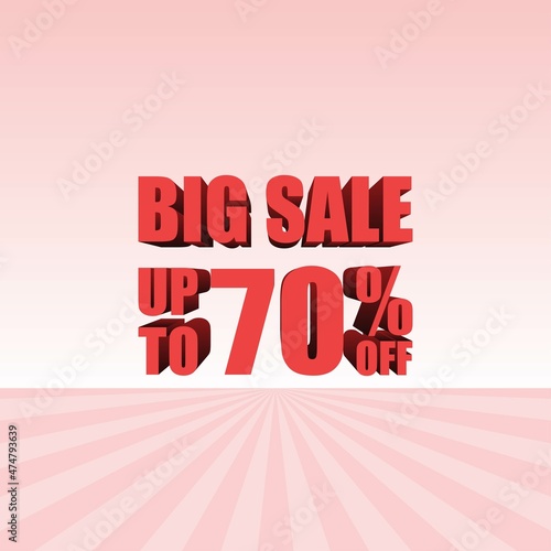Wallpaper Mural Big sale 70 Percent off, 3d sign, special offer 70% discount tag, sale up to 70 percent off, big offer, sale, special offer label, sticker, tag, banner, advertising, vector template Torontodigital.ca