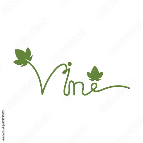 Grape with leaf logo