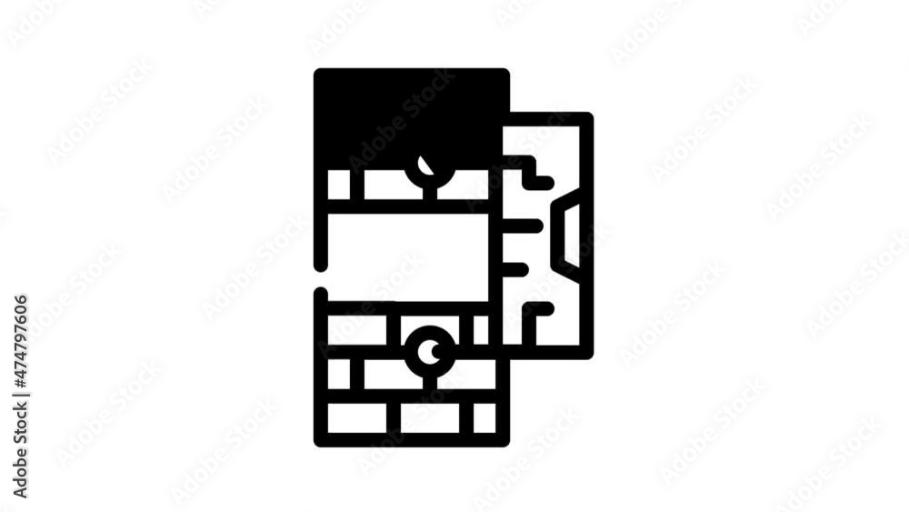 vibration sensor animated line icon vibration sensor sign. isolated on white background vibration sensor animated line icon vibration sensor sign. isolated on white background