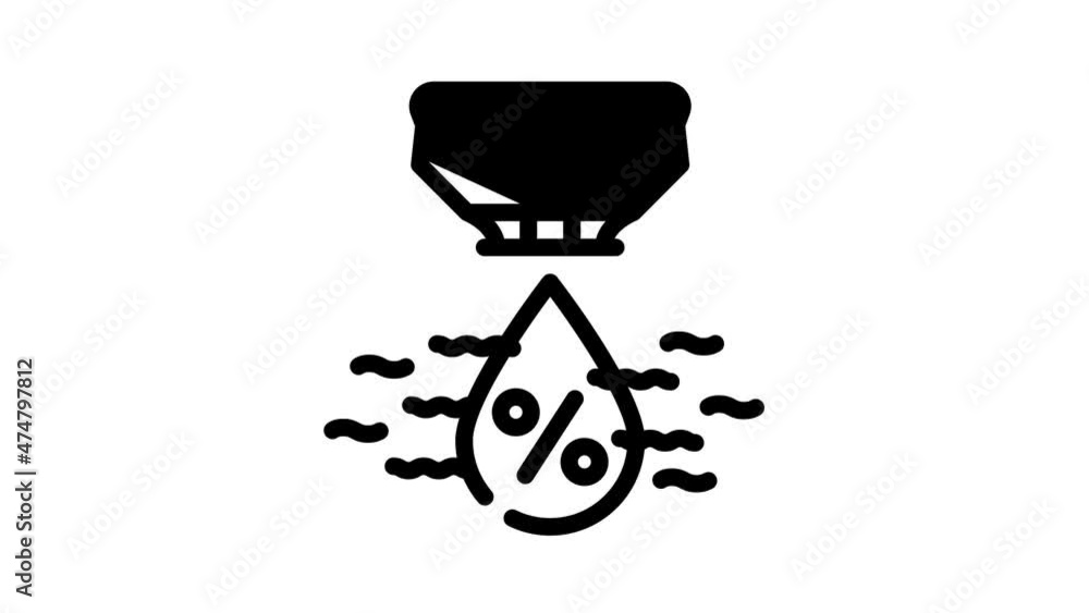 humidity sensor animated line icon humidity sensor sign. isolated on white background humidity sensor animated line icon humidity sensor sign. isolated on white background