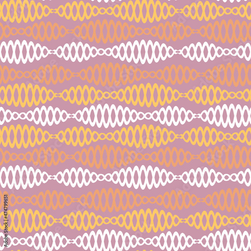 Illustration Seamless pattern on a square background - chains - DNA or bijuteria. Design element. Wallpapers, textiles, packaging, background for a website, mobile application or blog. geometry