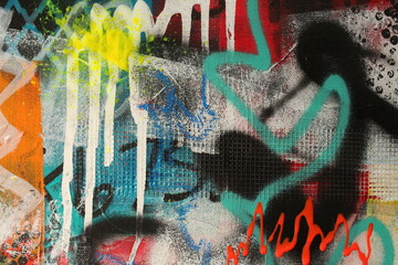 Acrylglasbilder Graffiti Abstract graffiti style painting for backgrounds with drips.  © JKalani