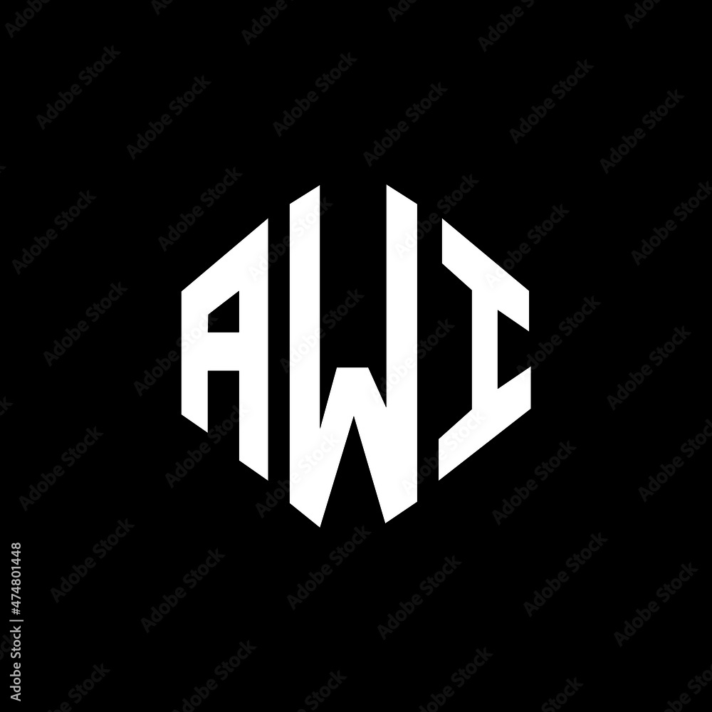 AWI letter logo design with polygon shape. AWI polygon and cube shape logo design. AWI hexagon vector logo template white and black colors. AWI monogram, business and real estate logo. AWI letter logo design with polygon shape. AWI polygon and cube shape logo design. AWI hexagon vector logo template white and black colors. AWI monogram, business and real estate logo.