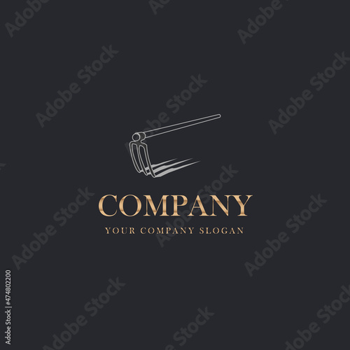 fork hoe logo suitable for agricultural company or related