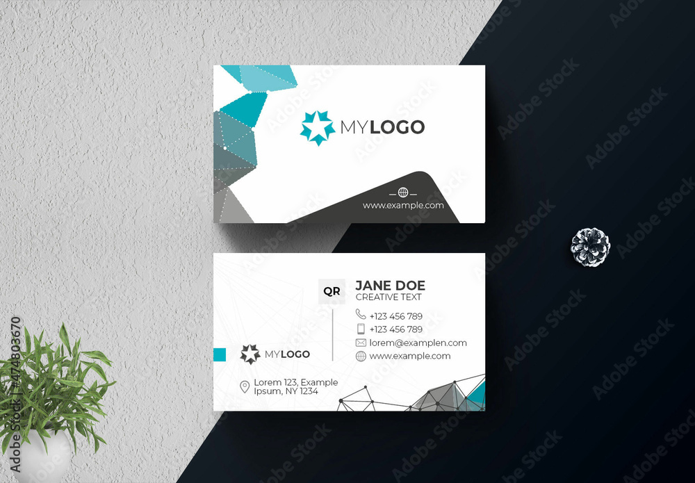 Business Card Stock Template Adobe Stock