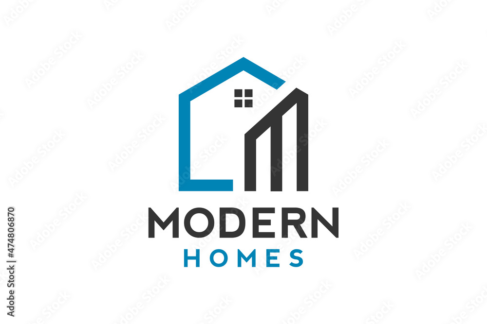 Logo design of M in vector for construction, home, real estate, building, property. Minimal awesome trendy professional logo design template. Logo design of M in vector for construction, home, real estate, building, property. Minimal awesome trendy professional logo design template.