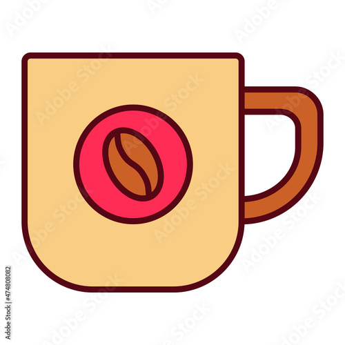 Coffee Flat Color Illustration Vector Icon