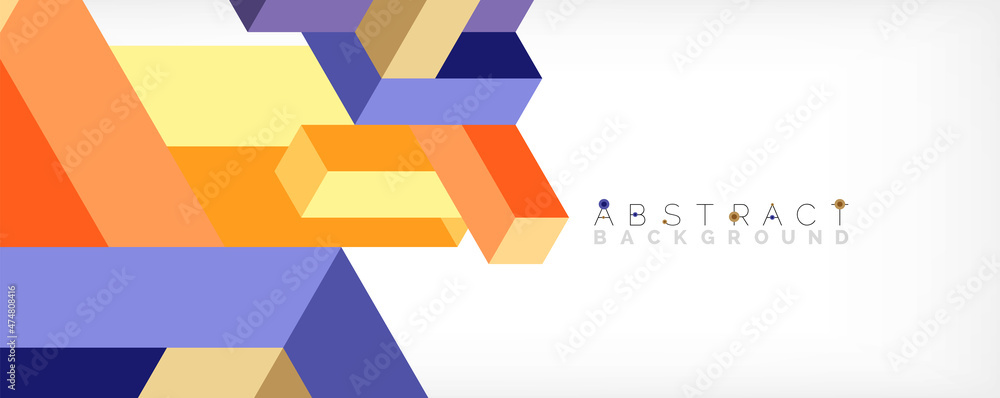 Abstract background. 3d cubes, cubic elements and blocks. Techno or business concept for wallpaper, banner, background, landing page Abstract background. 3d cubes, cubic elements and blocks. Techno or business concept for wallpaper, banner, background, landing page