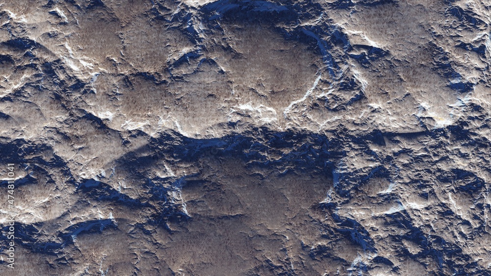 Fototapeta premium abstract cosmic texture, beautiful alien planet in far space, detailed planet surface, abstract aerial view, abstract texture, science fiction, cosmic landscape