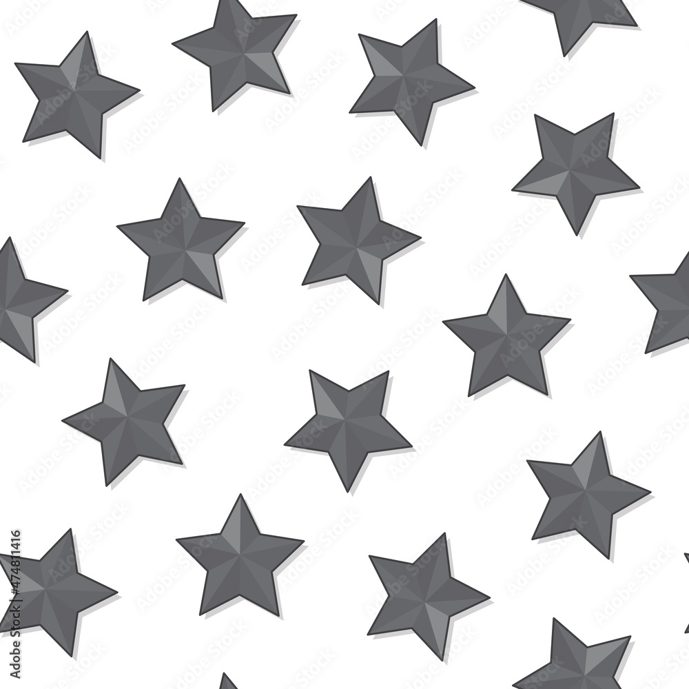 Stars Seamless Pattern On A White Background. Black Star Theme Vector Illustration Stars Seamless Pattern On A White Background. Black Star Theme Vector Illustration