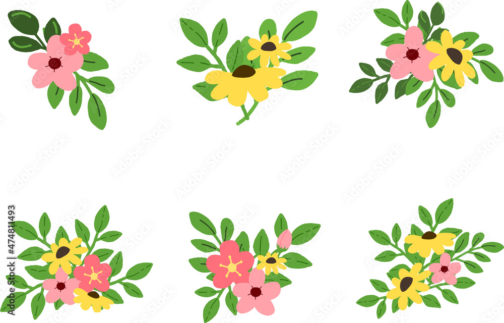 flowers arrangement hand drawing flowers arrangement hand drawing