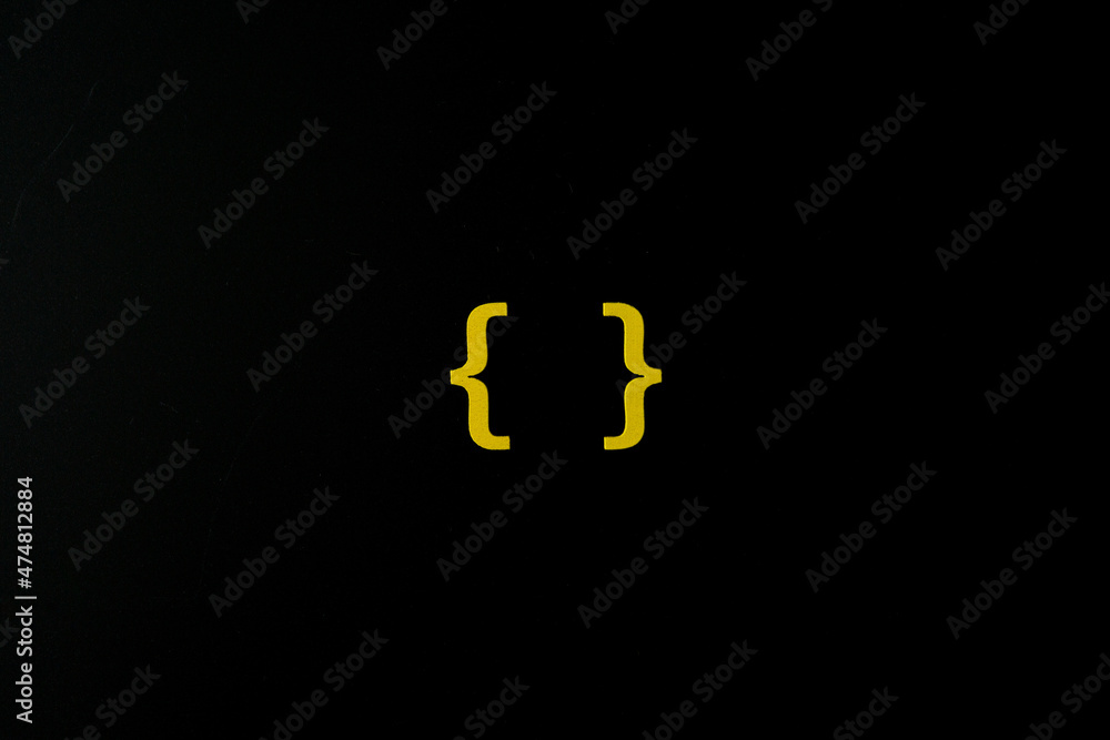 Yellow wooden symbol Yellow wooden symbol