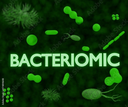 Bacteriomic Profiling with variety of bacteria species in green