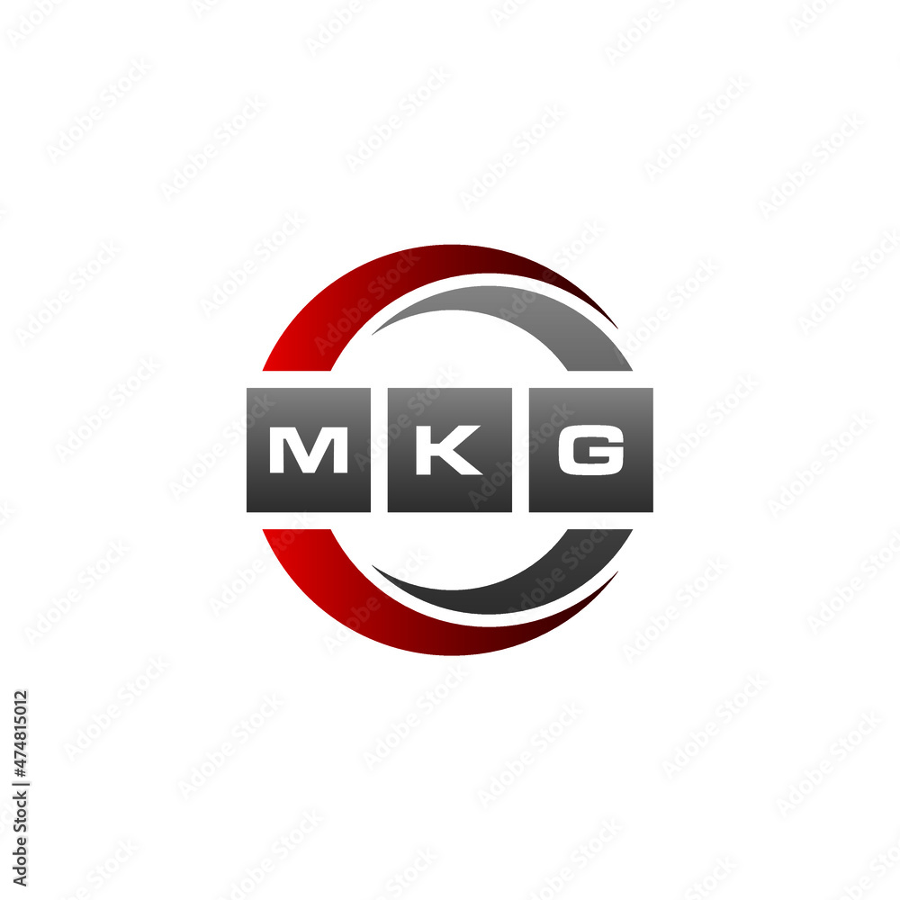Fototapeta premium MKG Letter Initial Logo Design Template Vector Illustration